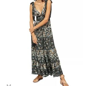 Free People Black and Brown Maxi Dress